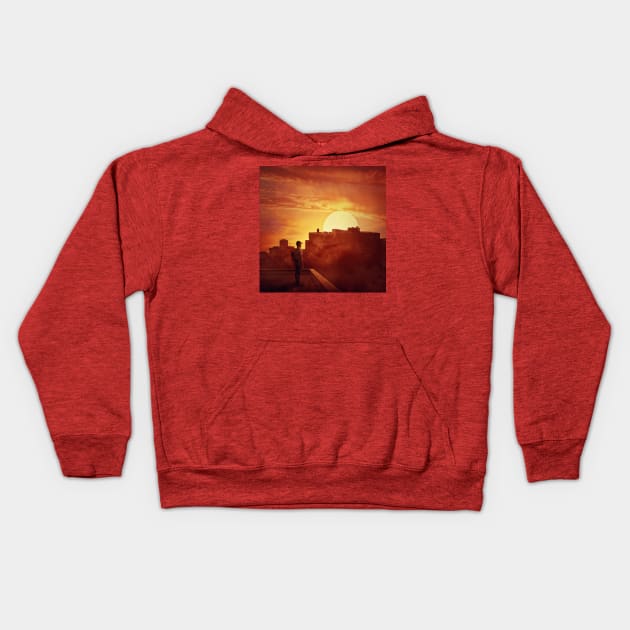 sunset mystery Kids Hoodie by psychoshadow